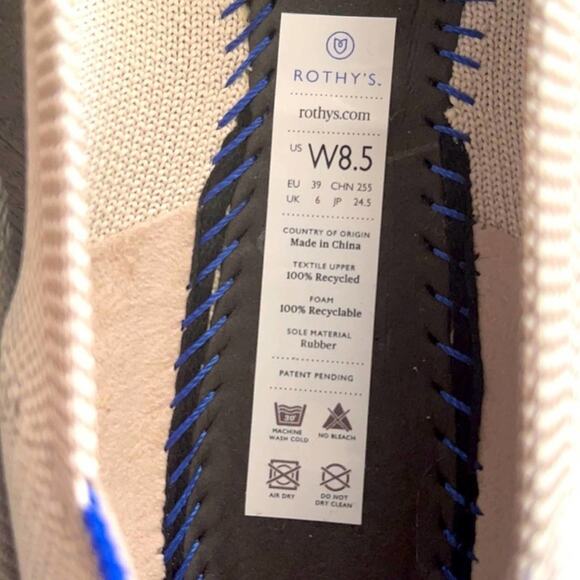 Rothys round toe size 8.5 light gray woman’s flat shoes - Picture 7 of 10